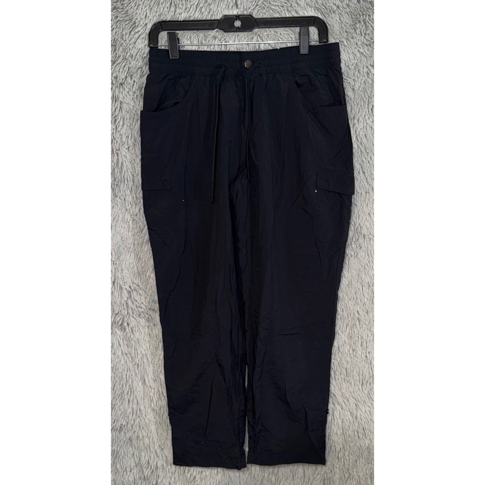 Columbia Sportswear Cargo Pants Black Elastic Waist Drawstring‎ Men's Size M